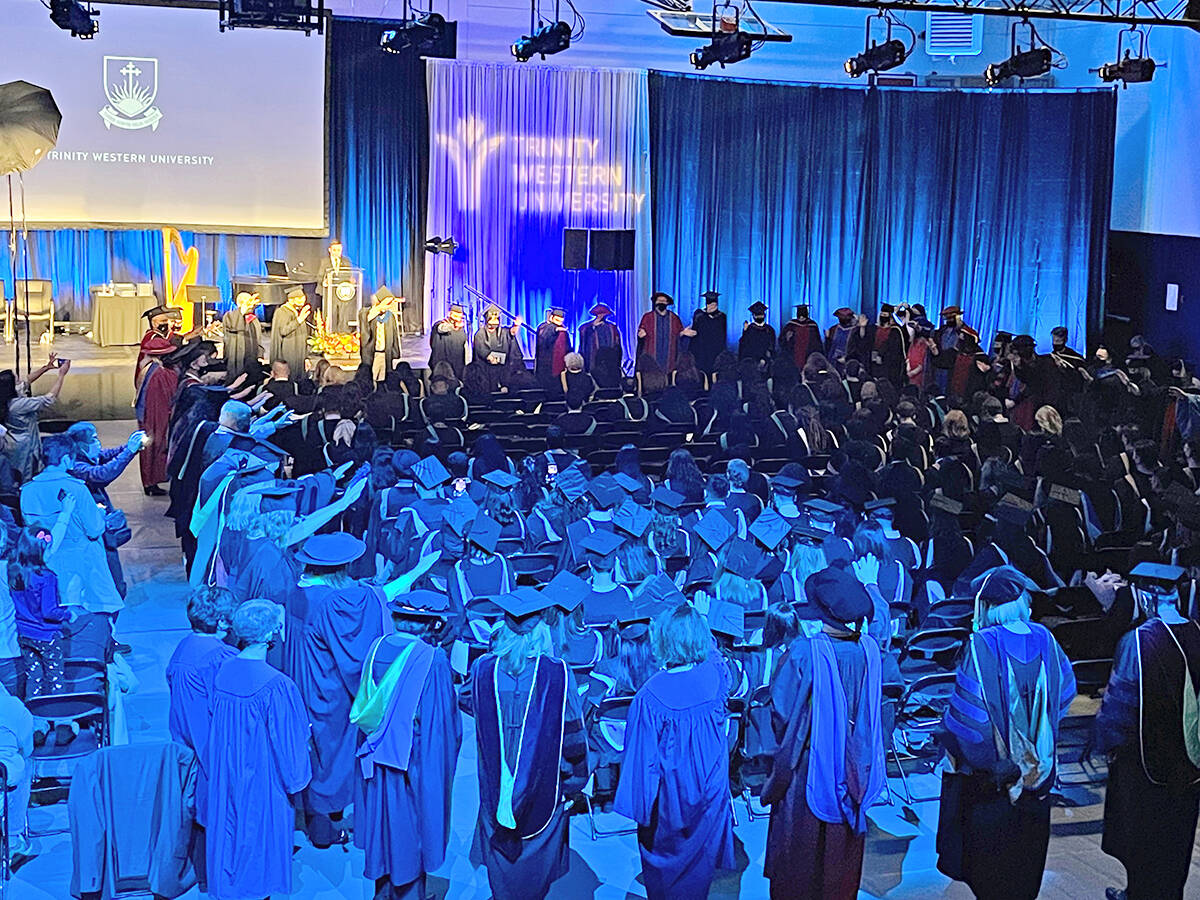 91原创-based Trinity Western University held its first in-person graduation ceremony in two years on Saturday, Nov. 6. (TWU/Special to 91原创 Advance Times)