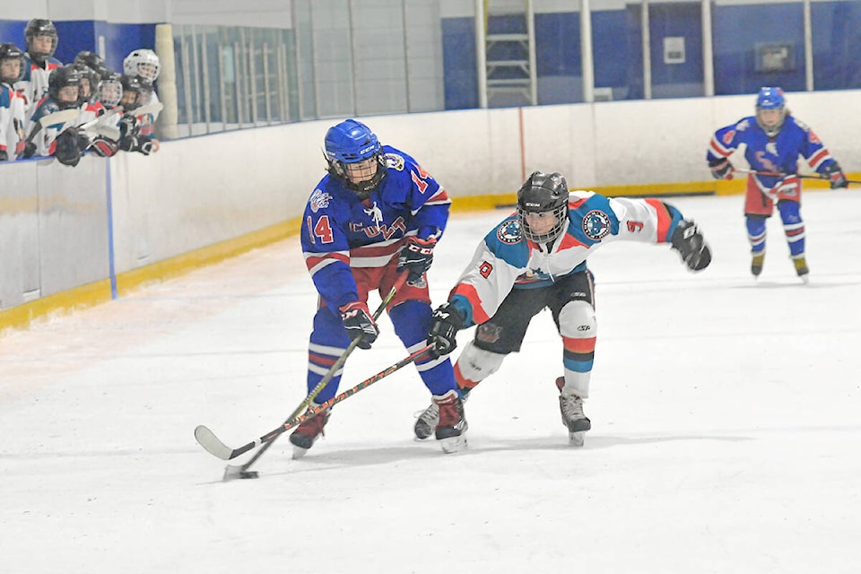 Some of the 16 teams and 272 kids who participated in the largest Gil Martin Tournament hosted by 91ԭ Minor Hockey at the Sportsplex over Nov. 11-14. (Dan Ferguson 91ԭ Advance Times)