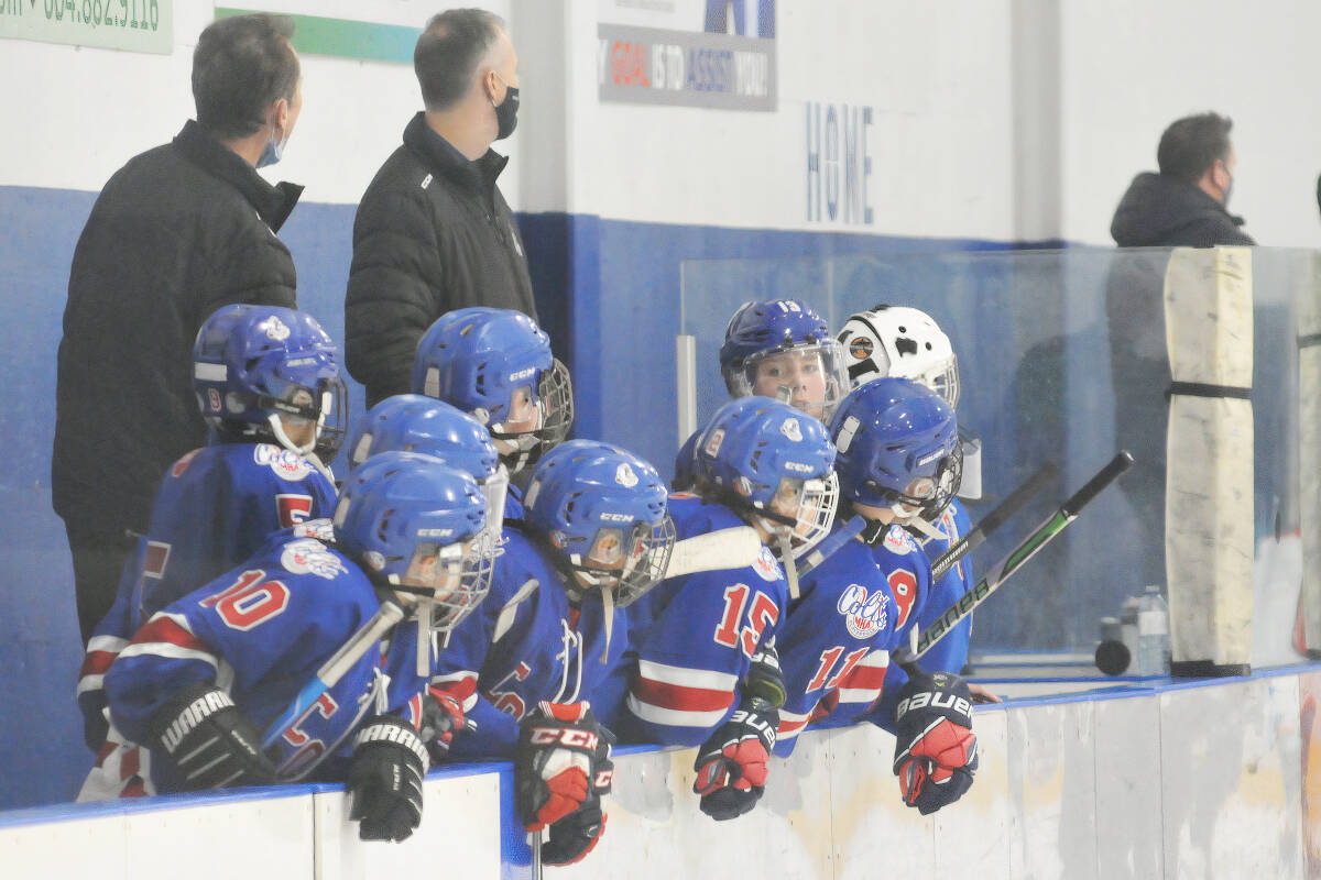 Some of the 16 teams and 272 kids who participated in the largest Gil Martin Tournament hosted by Langley Minor Hockey at the Sportsplex over Nov. 11-14. (Dan Ferguson Langley Advance Times)