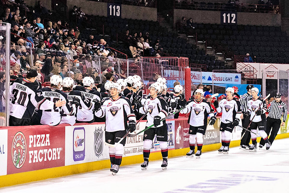 Vancouver Giants won their third road victory in a row Saturday night, Nov. 27, defeating the Spokane Chiefs 3-1. (Larry Brunt/Special to Langley Advance Times)