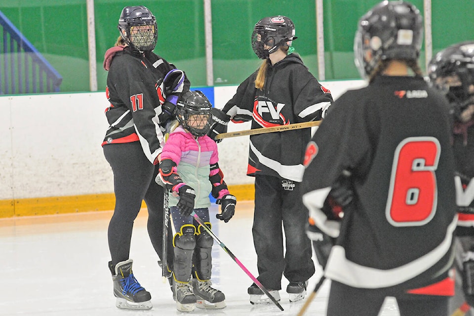 One week before the Michelle Vandale Memorial Spirit of Winter Ringette Tournament got underway in Langley, the Fraser Valley Ringette Association hosted a free try-it-out event on Sunday, Nov. 28 at the Langley Sportsplex. (Dan Ferguson/Langley Advance Times)