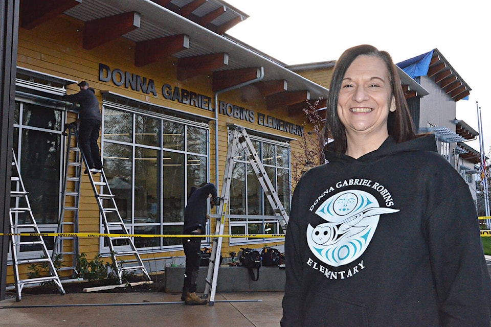 There’s still some finishing touches to be done at Donna Gabriel Robins Elementary where Phillis Giovani is principal. (Heather Colpitts/Langley Advance Times)