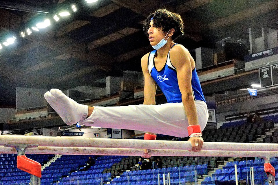 Langley Gymnastics Foundation 2021 Invitational drew 360 athletes to the Langley Events Centre Dec. 11-12. (Gary Ahuja, Langley Events Centre/Special to Langley Advance Times)