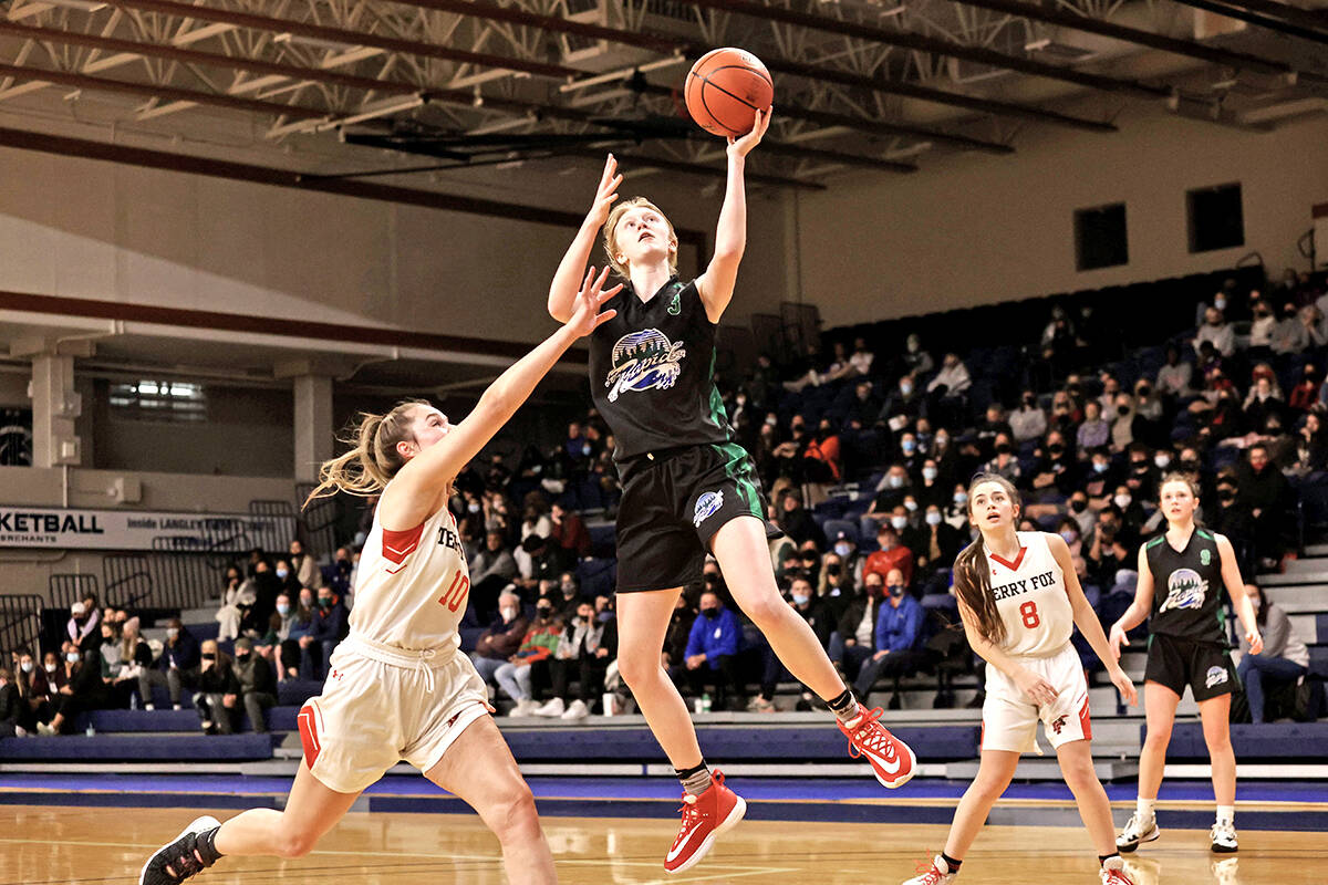Riverside Rapids downed top-ranked Terry Fox Ravens 90-79 at the 2021 girls Tsumura Basketball Invitational at Langley Centre on Saturday, Dec. 18. (Garrett James, Langley Events Centre/Special to Langley Advance Times)