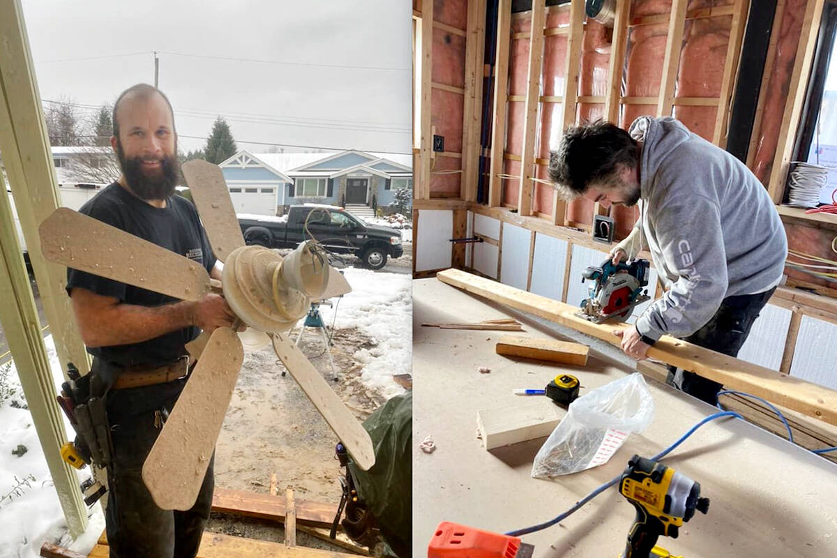 Some of the many volunteers who worked on the Shower Sydney With Love renovation project. (Special to Langley Advance Times)
