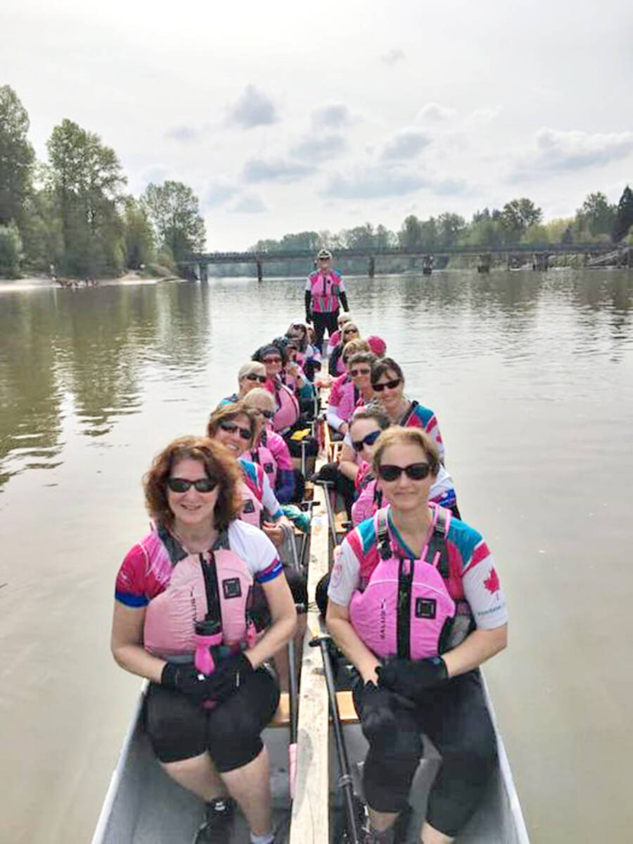 Abreast in a Boat is an organization of dragonboat teams in Metro Vancouver, including Fort 91原创, with the goal of raising awareness about breast cancer and to demonstrate that those who have been diagnosed can lead full and active lives. (Special to the 91原创 Advance Times)
