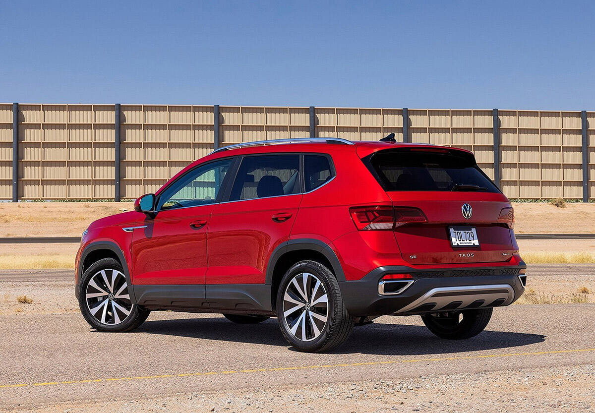 The base Volkswagen Golf is out and the Taos is in, and with a similar base price. ThereÂ’s more utility and value in the Taos and you can option it with all-wheel-drive. Note how neatly the touch-screen integrates with the dash. PHOTO: VOLKSWAGEN