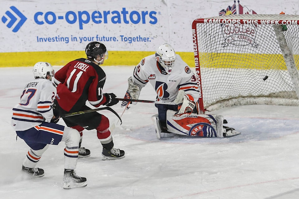 Fabian Lysell helped the Giants complete their come-from-behind victory at 4:33 off a breakaway feed from Evan Toth in overtime. (Allen Douglas/Special to Langley Advance Times)