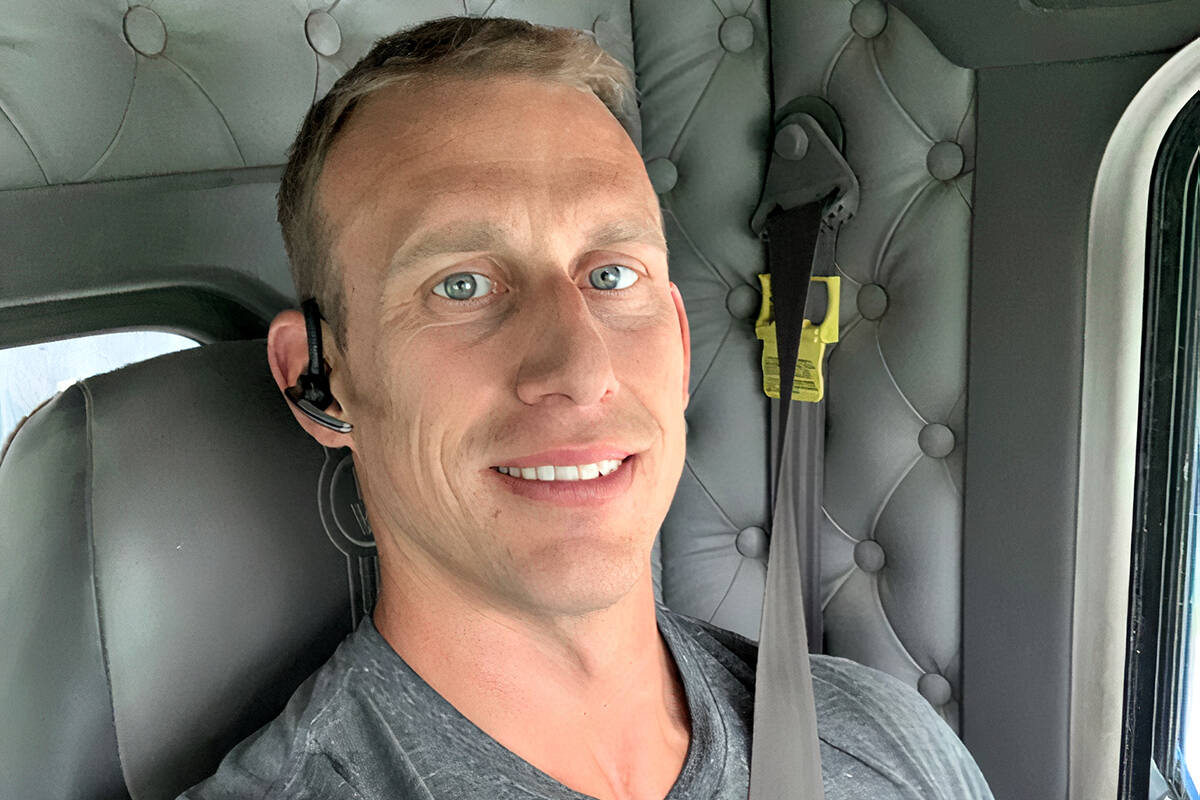 Trucker Ryan Hess, one of the participants in the Monday March 14 rolling rally against fuel prices, predicted rising costs will affect consumers as well (Special to 91原创 Advance Times)