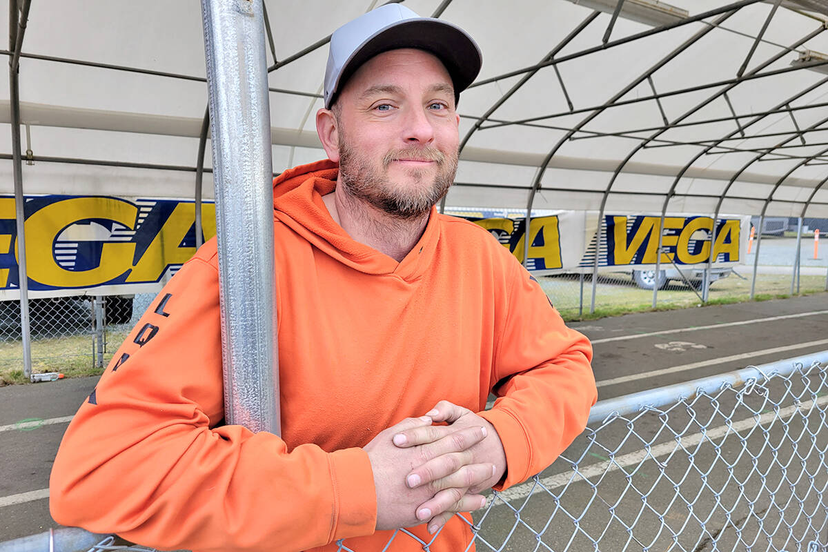 Joe Catton, better known as 聭Coach Joe聮 instructed young racers at 91原创 Quarter Midget Association track in Aldergrove on Sunday, March 13. (Dan Ferguson/91原创 Advance Times)
