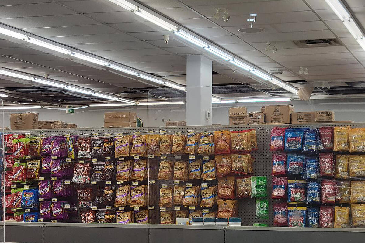 A fire that caused smoke and water damage to the interior of the Murrayville Dollarama store at 48 Avenue and Fraser Hwy. on Saturday, April 16 may have started in some paper products, a staffer said. (Dan Ferguson/91原创 Advance Times)