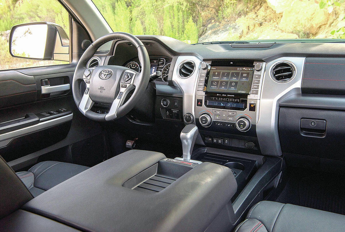 While other trucks have gone all-out with available luxury-grade fittings, the Toyota gives off more of a work-truck vibe. PHOTO: TOYOTA