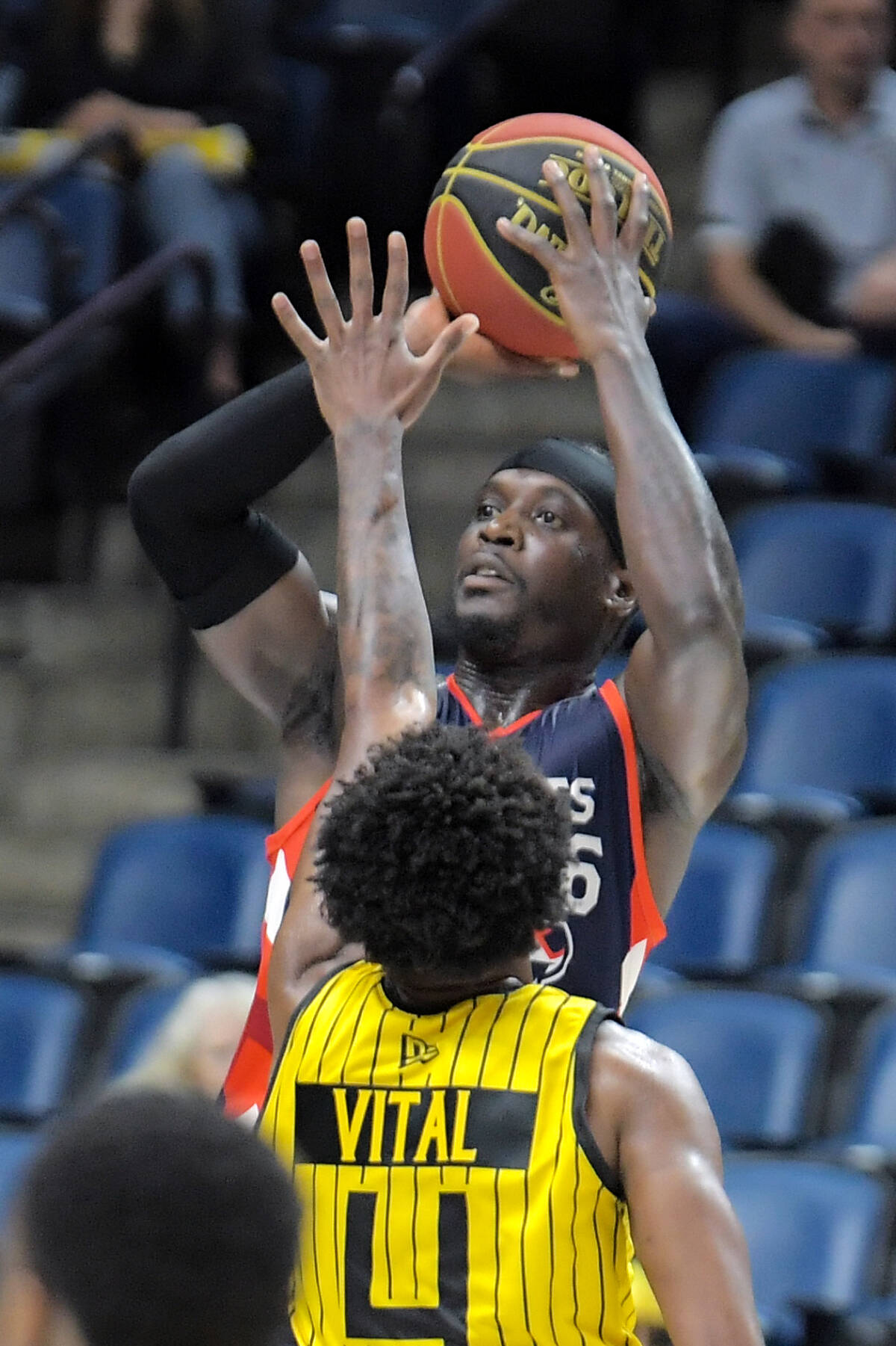 Guard Alex Campbell had 14 points and eight rebounds as the Fraser Valley Bandits downed the Hamilton Honey Badgers 71-70 Friday night, May 27, for their second win in a row. (Special to Langley Advance Times)