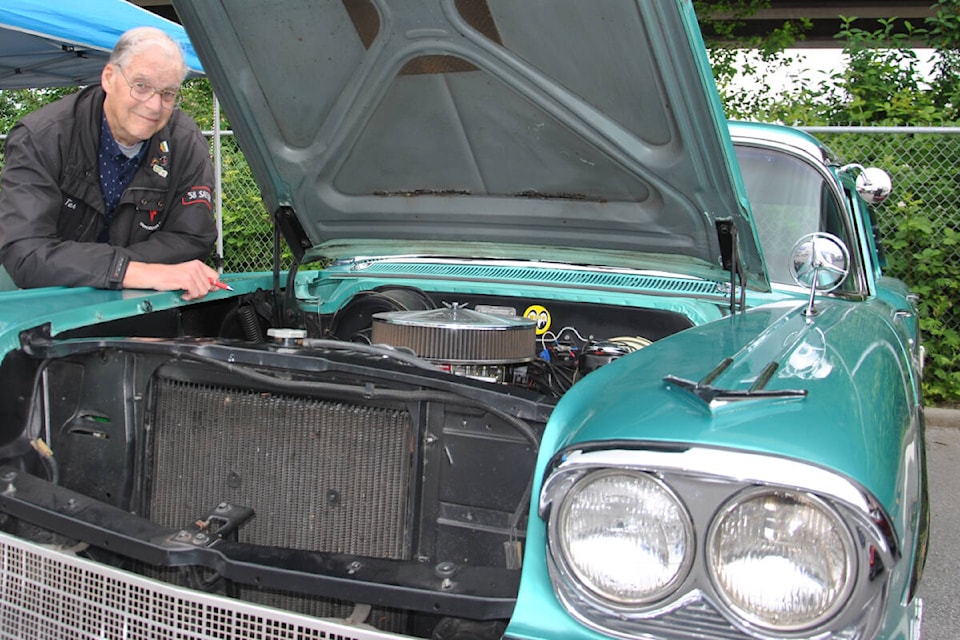 Just shy of 60 car collectors brought their vehicles to a 91ԭ car show Sunday, June 12. The event was the 34th annual Pacific Performance Pontiac Car Club show and shine, and president Terry Beale was pleased with the turnout. (Roxanne Hooper/91ԭ Advance Times)