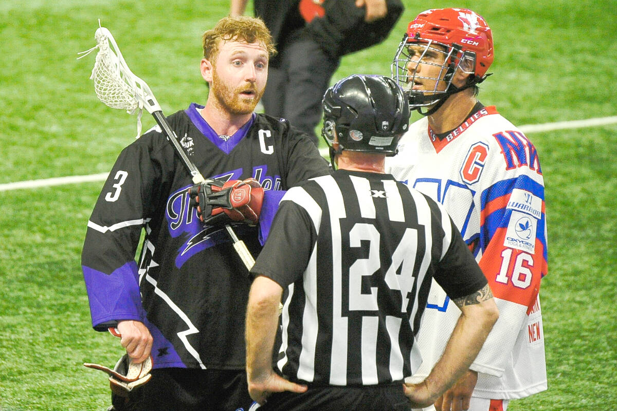 91原创 Thunder scored the game聮s final three goals to defeat the New Westminster Salmonbellies by a 9-7 score on Saturday, July 9 at 91原创 Events Centre. (Ryan Molag 91原创 Events Centre)