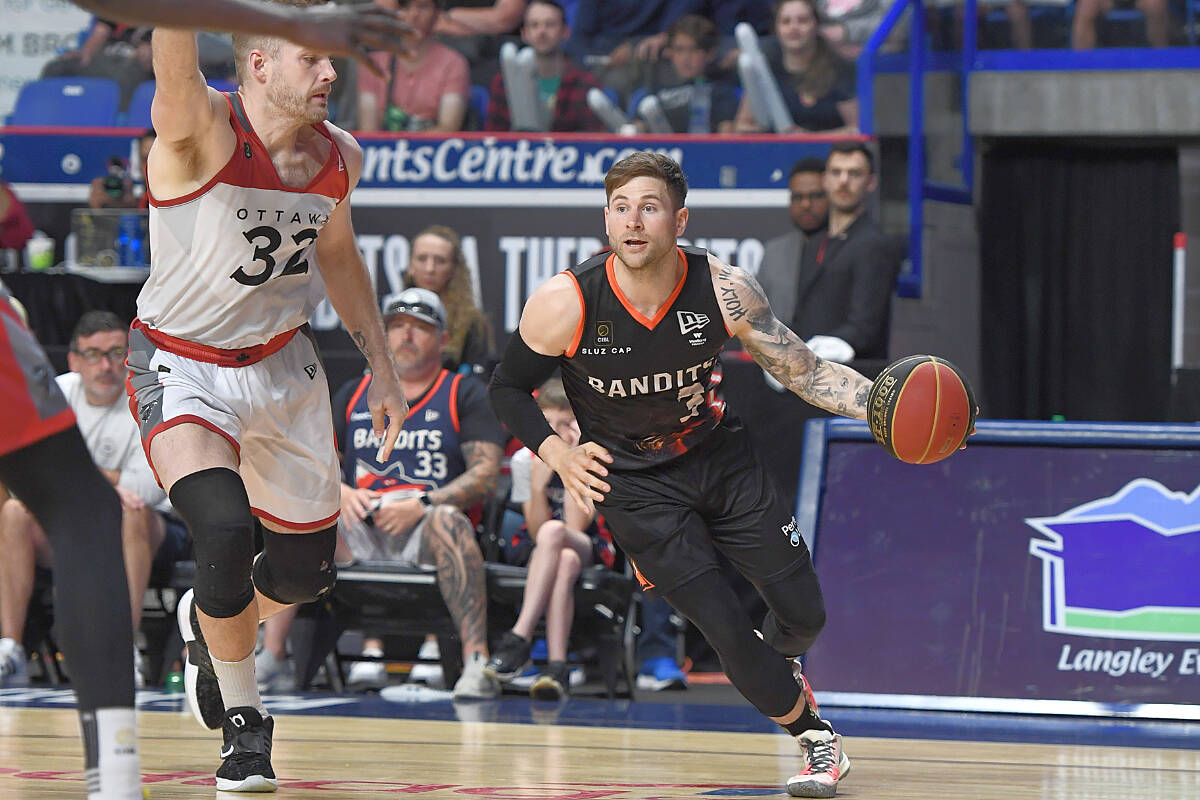 Bandits Point guard Marek Klassen finished with 10 assists to go along with seven points and six rebound as Fraser Valley ended their losing streak with a 95-88 victory over the visiting Ottawa BlackJacks at Langley Events Centre on Sunday, July 17. (CEBL)