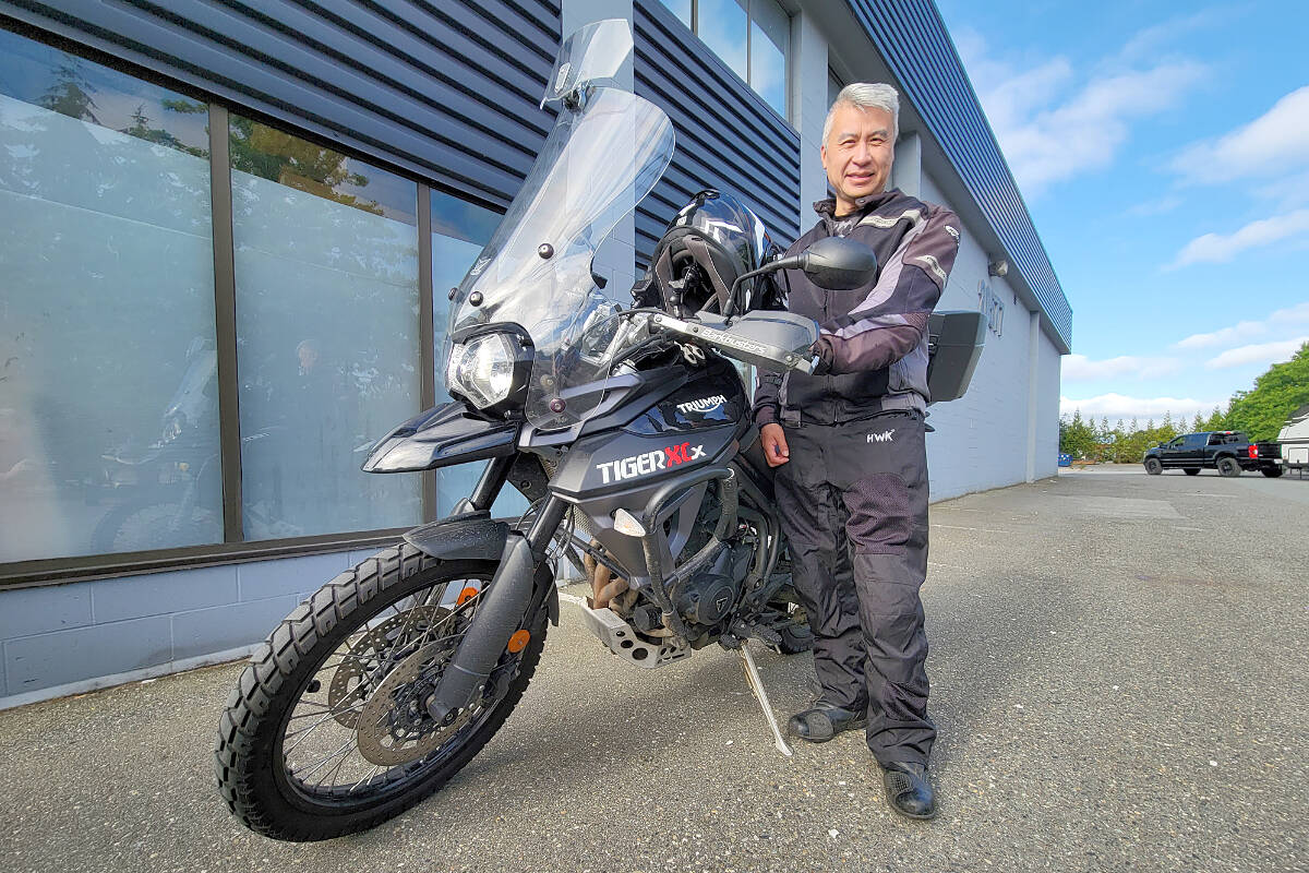 One of the 50 riders from three clubs who participated in the 10th Ride Into History from 91原创 through the Fraser Valley on Saturday, July 23. (Dan Ferguson/91原创 Advance Times)