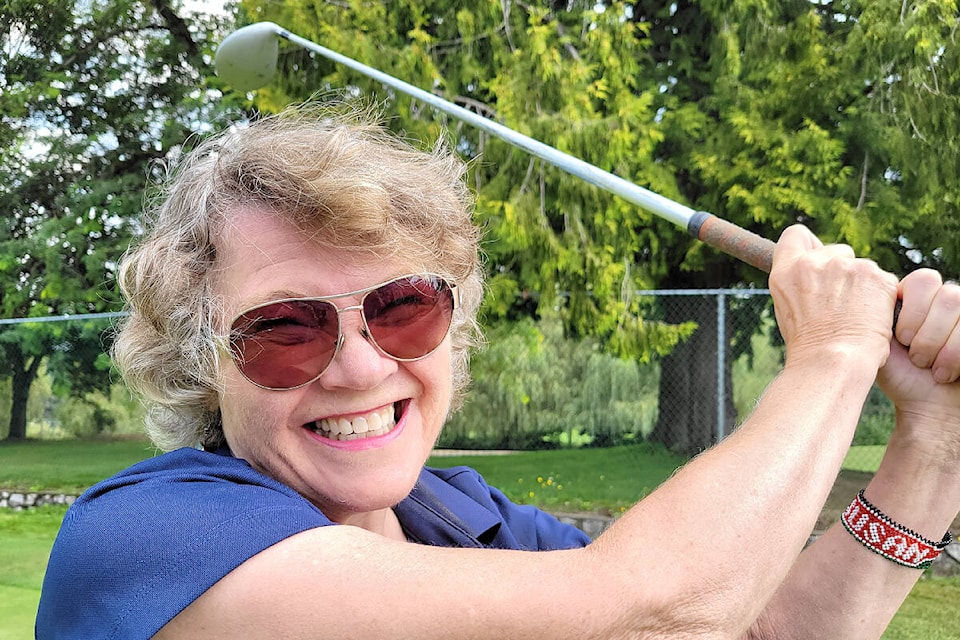 Retired 91ԭ School District Foundation founder Susan Cairns was among 130 golfers who took part in the first foundation fundraiser tournament since the pandemic on Wednesday, Aug. 31 at Newlands Golf and Country Club, raising $72,000. (Dan Ferguson/91ԭ Advance Times)