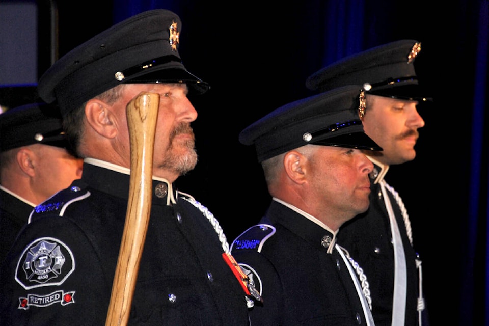 A contingent of Township of 91ԭ firefighters and some 400 guests came together at the 91ԭ Events Centre Saturday night for the fourth annual Mayor’s Charitable Gala. (Roxanne Hooper/91ԭ Advance Times)