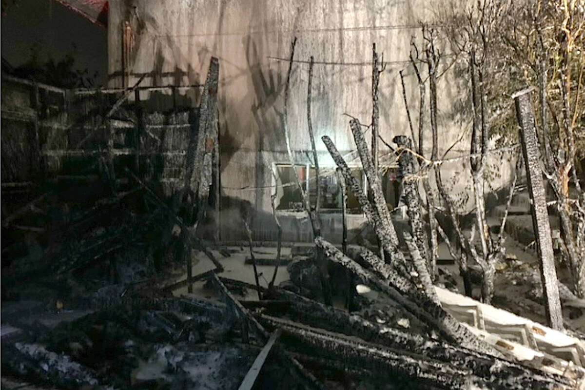 Two residents were displaced by a shed fire that caused significant damage to a house in the 9100-block of 213th Street Sunday night, Sept. 11. (Township of 91原创 fire department)