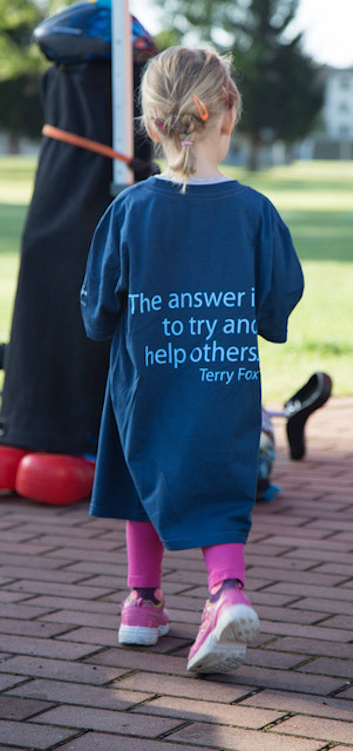 A young participant in a 91原创 City Terry Fox Run, held before the pandemic forced a switch to virtual events. This year, the 91原创 City, and Walnut Grove runs, will be in-person again, while the Aldergrove run will remain virtual due to a lack of volunteer organizers. (Rosemary Wallace/Special to 91原创 Advance Times)