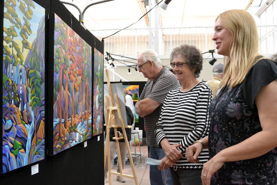 Hundreds attended the second day of the three-day long West Fine Art Show. The 13th annual show is raising money for Langley Hospice Society. A quarter of proceeds raised through art sales will benefit the local society. (Tanmay Ahluwalia/Langley Advance Times)