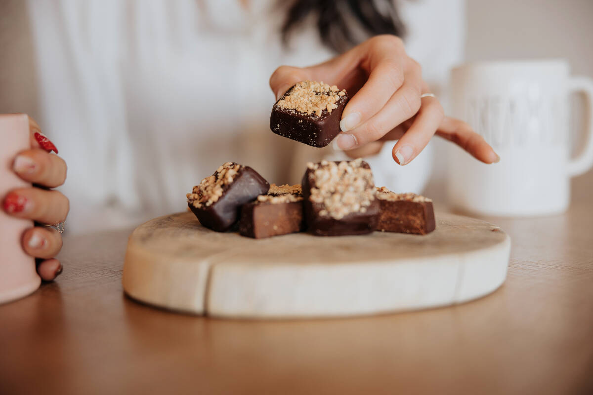 Alice Grey used Futurpreneur services to open Mindful Monk, producing healthy chocolate snacks, sweetened with monk fruit juice and packed with good fats, fibre and protein.
