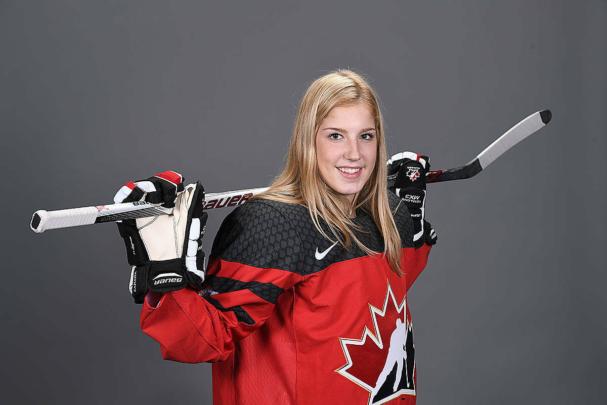 Hockey star and coach Sarah Potomak was the valedictorian for TWU聮s 2022 fall graduating class on Saturday, Nov. 5. The product of Aldergrove appeared by video from Halifax, where she was attending a hockey event. (file)