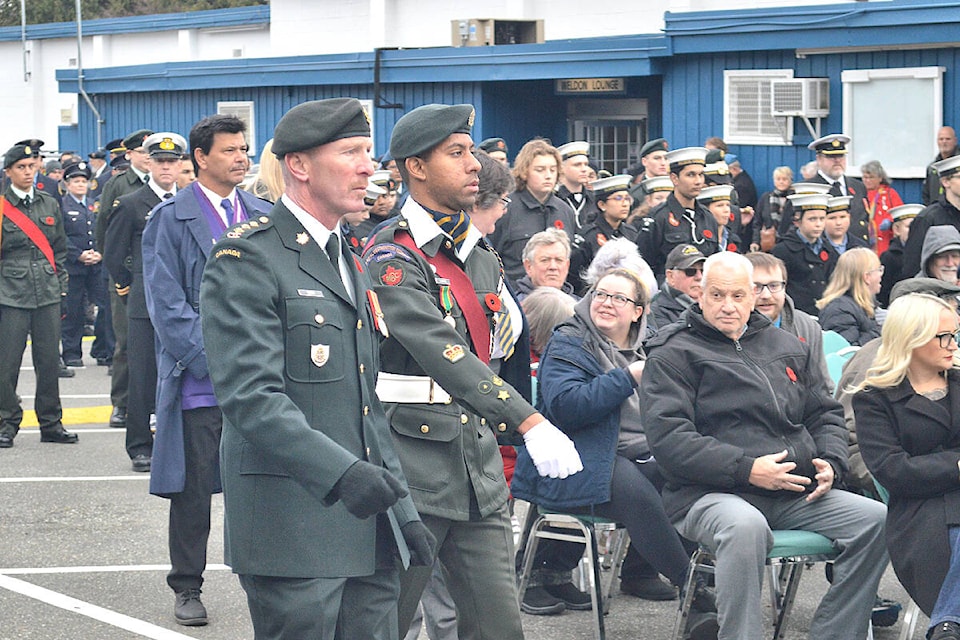 Thousands turned out for the first post-pandemic Remembrance Day at the Royal Canadian Legion Aldergrove branch. (Christopher Lakusta/Special to Langley Advance Times)