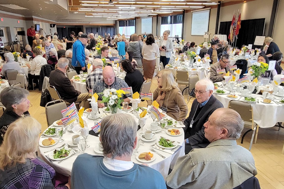 226 pioneers and spouses, along with 115 dignitaries and invited guests attended the Douglas Day 2022 pioneers banquet on Saturday, Nov. 19 at the 91ԭ Events Centre. It was the first in-person version of the annual event since 2019. (Dan Ferguson/91ԭ Advance Times)