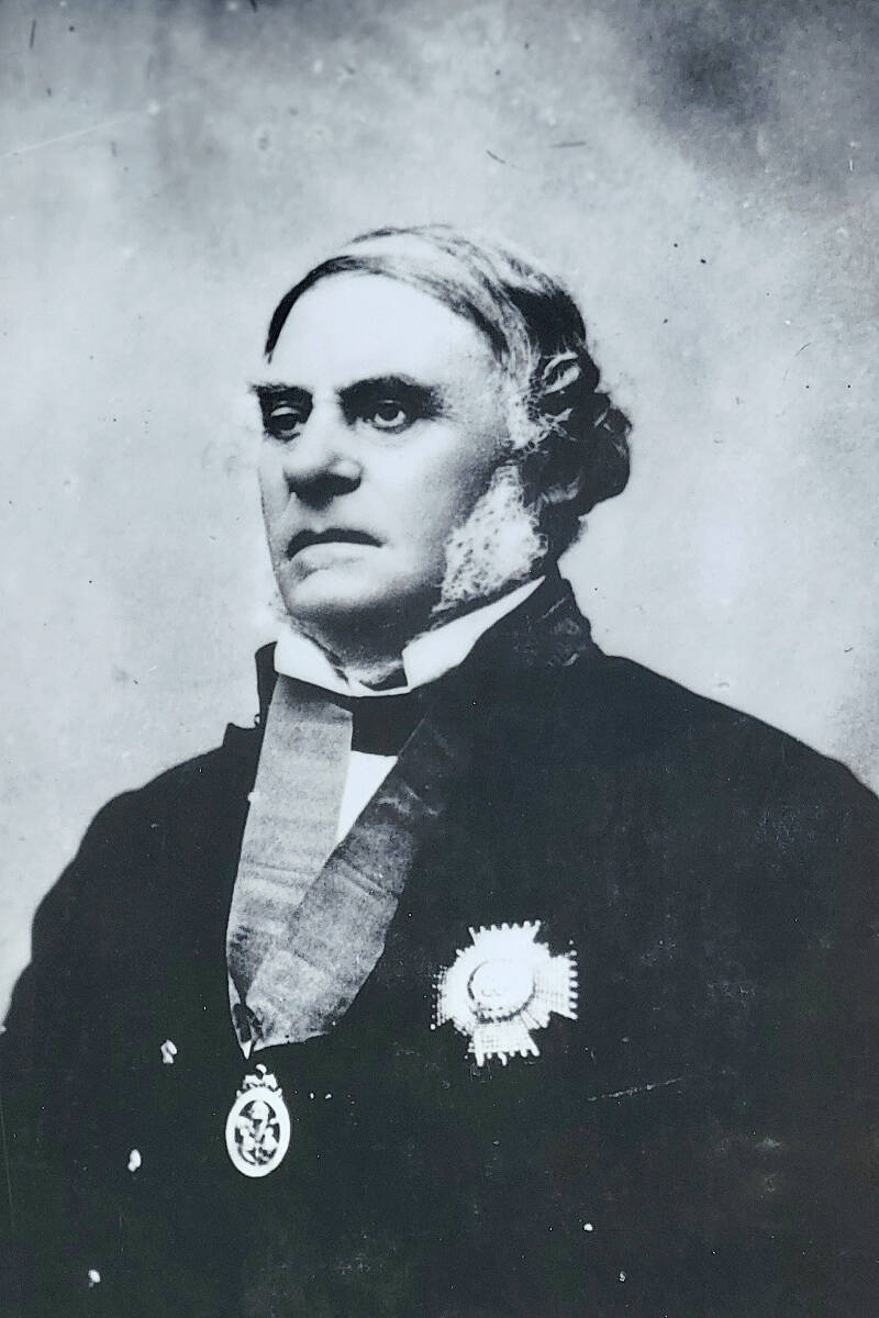 A portrait of Sir James Douglas was part of the presentation by the Guyanese Canadian Cultural Association at historic Fort 91原创 on Saturday, Nov. 19.