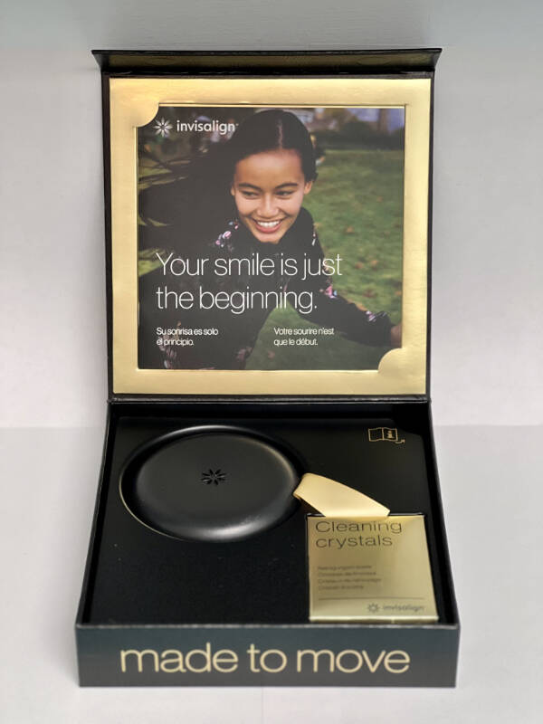 Invisalign includes clear, comfortable trays, and the ablility to predict and visualize the outcome of the treatment, using the latest computer software.