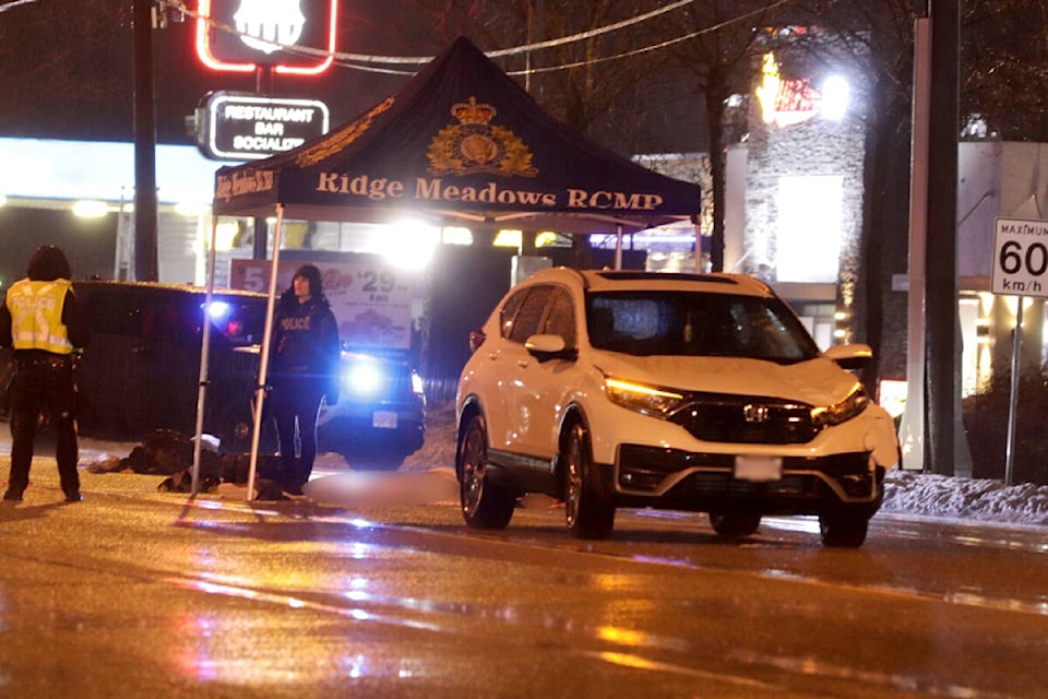 Ridge Meadows RCMP are investigating a fatal collision that occurred on the evening of Monday, Dec. 26. (Shane MacKichan/Special to The News)