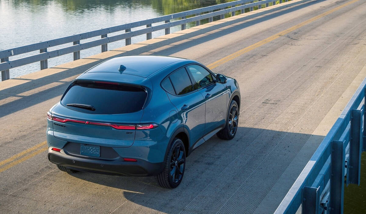 The arrival of the 2023 Hornet compact utility vehicle props up a brand mostly known for the low-volume Challenger and Charger. PHOTO: STELLANTIS