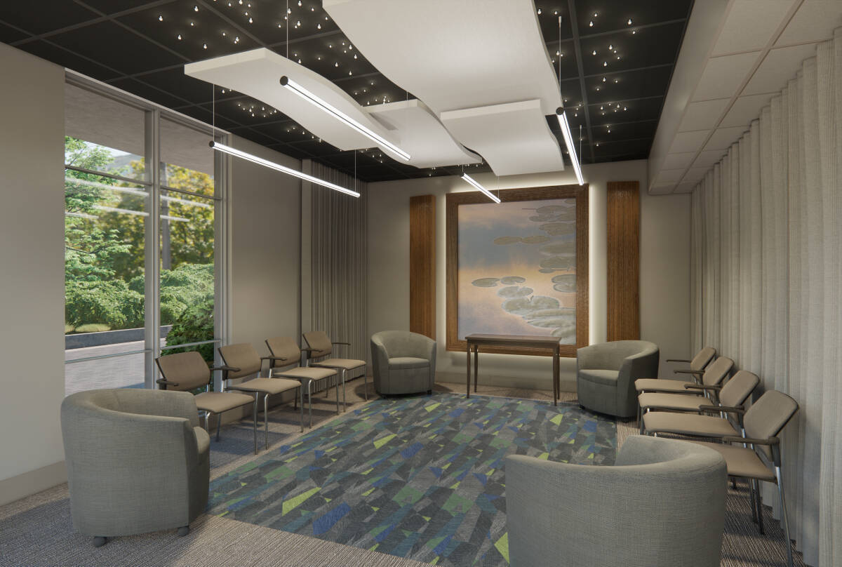 Rendering of the planned renovation of the Spiritual Space at Langley Memorial Hospital.