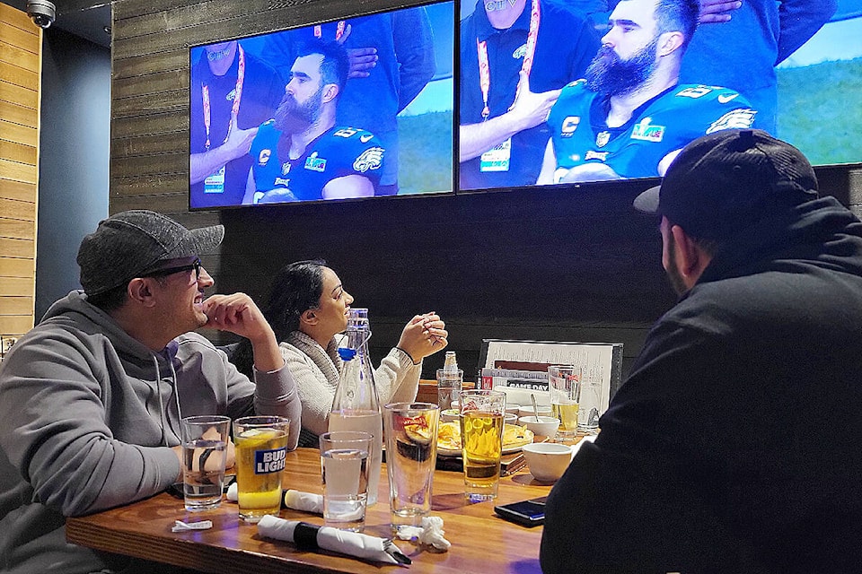 Fans watched Super Bowl 57 at the Match Eatery and Public House in Langley on Sunday, Feb. 12. (Dan Ferguson/Langley Advance Times)