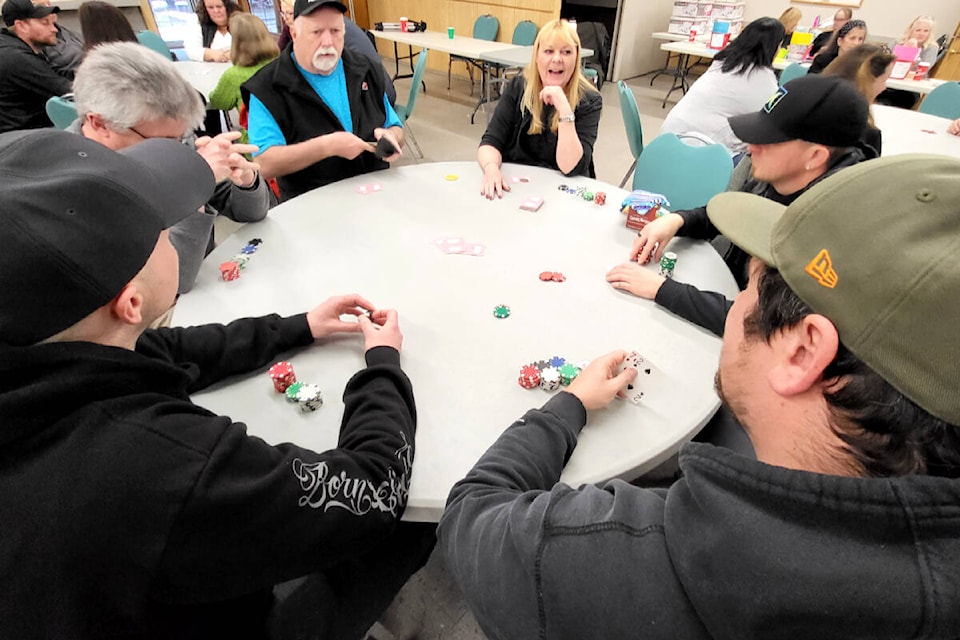 Participants of all skill levels gathered at the Aldergrove Legion for a fun-filled day of poker, raffles, and community building. (Tanmay Ahluwalia/Langley Advance Times)