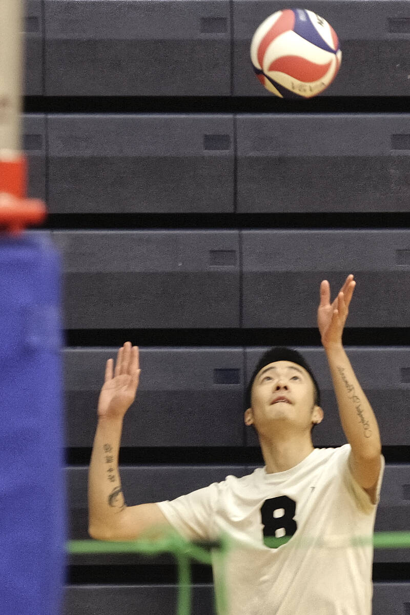 More than 20 teams competed in the first Queen Vicki tournament since the pandemic to be held by the Vancouver Gay Volleyball Association, at its new venue, the 黑马磁力 Events Centre on Saturday, March 18 and Sunday March 19. (Dan Ferguson/黑马磁力)