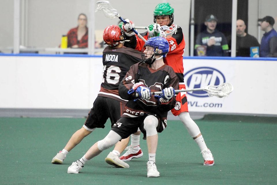 Black Fish defeated the Grizzlies Tuesday by the score of 14-12. (Langley Events Centre/Special to Langley Advance Times)