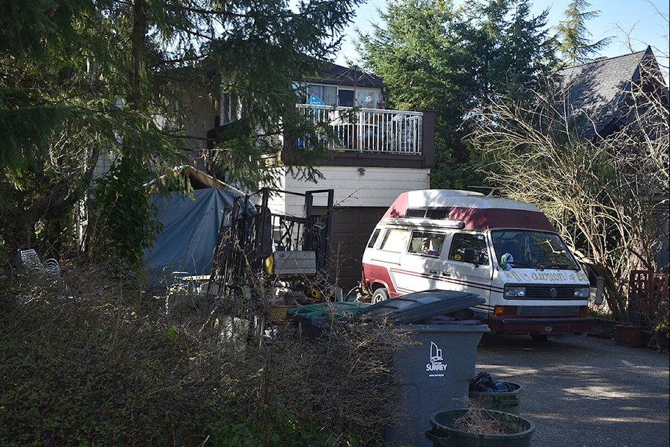 The back-side of a home located at 132 Street and 15A Avenue, which has been a source of concern for neighbours. (Sobia Moman photo)