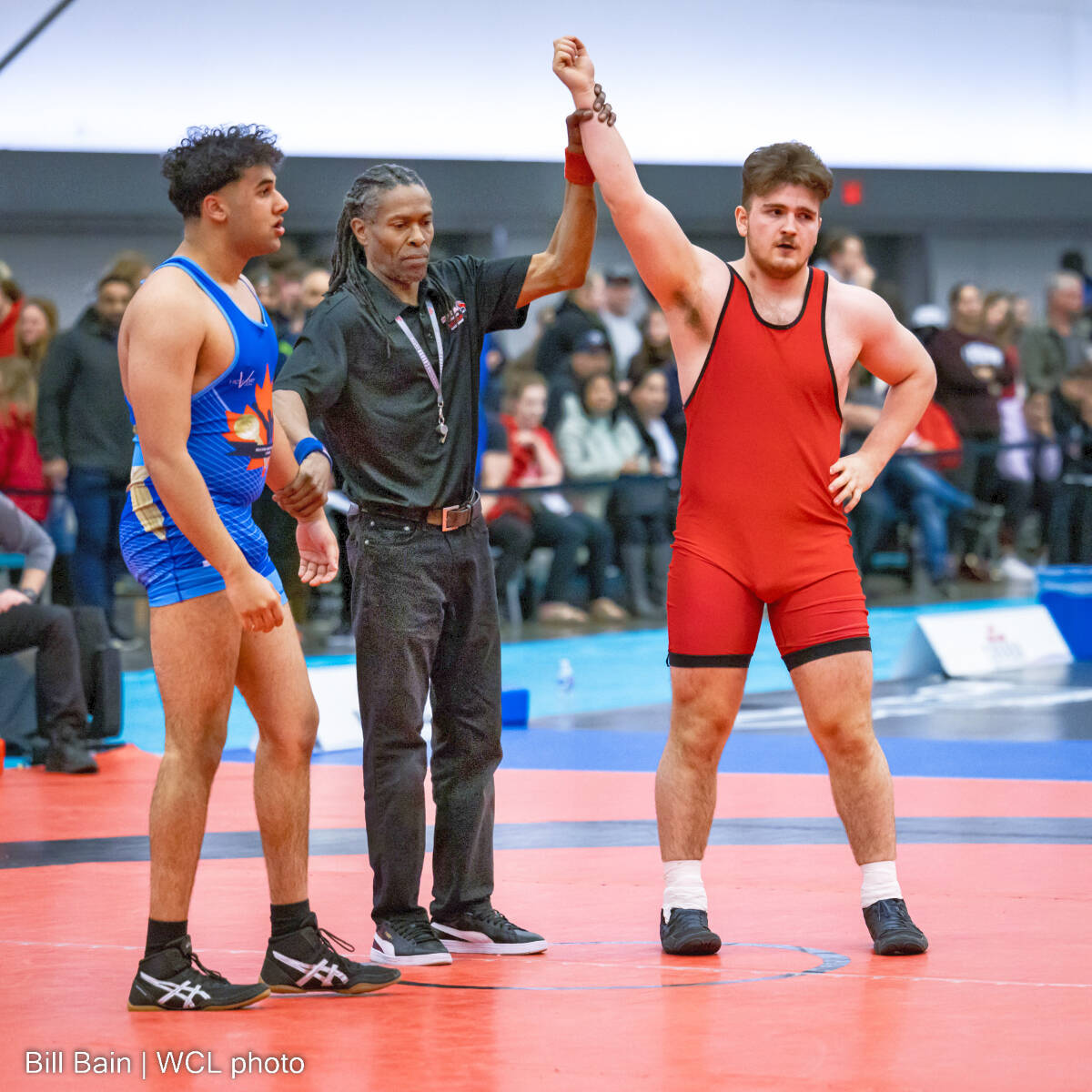 Jack McEwen won the 110kg class in the U19 Canadian Wrestling Championships. (Bill Bain/Wrestling Canada)