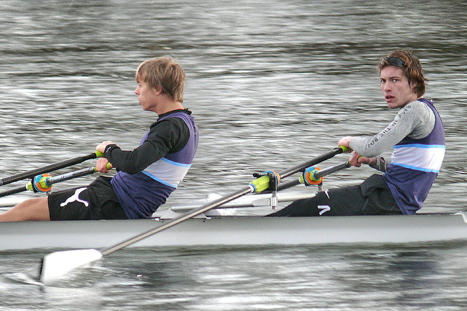 Turnout was up for the second post-pandemic Head of the Fort regatta in Fort Langley on Saturday, April 1, with an estimated 340 competitors.(Dan Ferguson/Langley Advance Times)