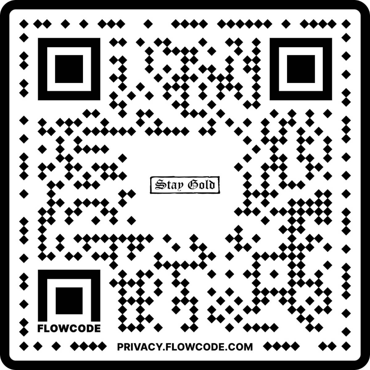 QR Code part of the sign.