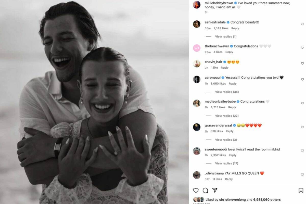 Millie Bobby Brown and Jake Bongiovi hint they're engaged