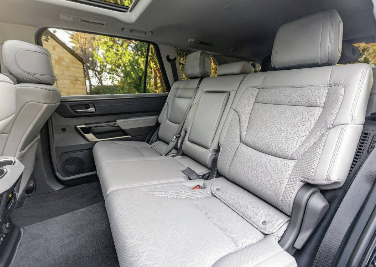 The SequoiaÂ’s overall dimensions have increased for 2023, which translates into more passenger and cargo space. PHOTO: TOYOTA
