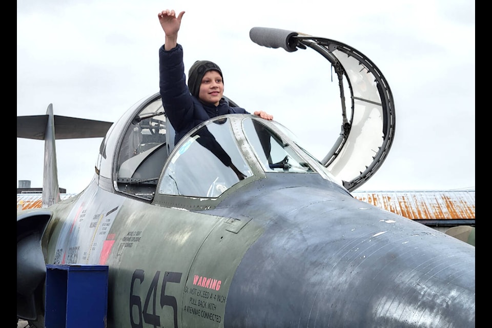 Visitors at the Museum of Flight in Langley got a chance to sit in the pilot’s seat of the planes on Saturday, April 22. (Kyler Emerson/Langley Advance Times)