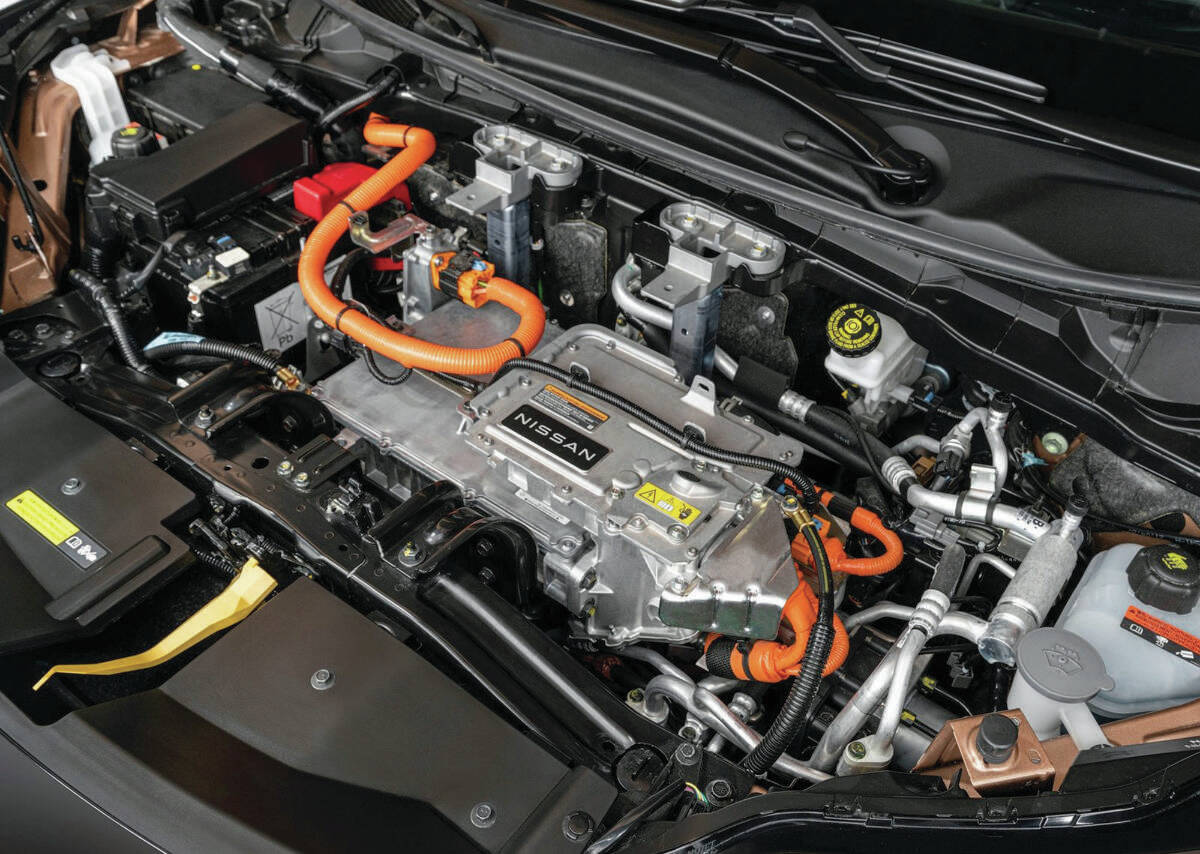 The power levels for the Ariya range from 214 in the base front-wheel-drive model to 389 for the AWD models with the larger of two battery packs. PHOTO: NISSAN