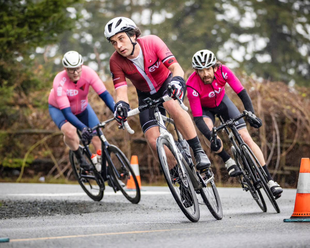 More than 110 riders from nine to 60-plus took part in the annual Aldergrove Kermesse cycling race hosted by Escape Velocity Society on Sunday, April 23, staged at the Aldergrove Bowl. (Chris Dutton Photography)