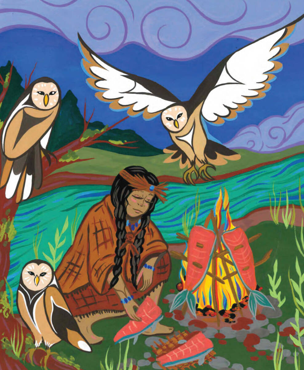 Artwork in <em>The Girl Who Loved The Birds</em>. (Special to Langley Advance Times)