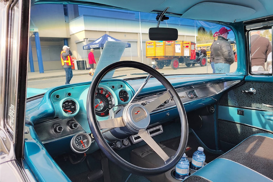 After a near-capacity turnout for the ninth annual Country Car Show at the Aldergrove Community Secondary School on Sunday, April 30, organizers are thinking about moving to the nearby playing fields where there is more room.(Dan Ferguson/91ԭ Advance Times)